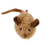 Mouse on the Move Electric Cat Toy, Wheeled Plush Mouse for Indoor Chase Play