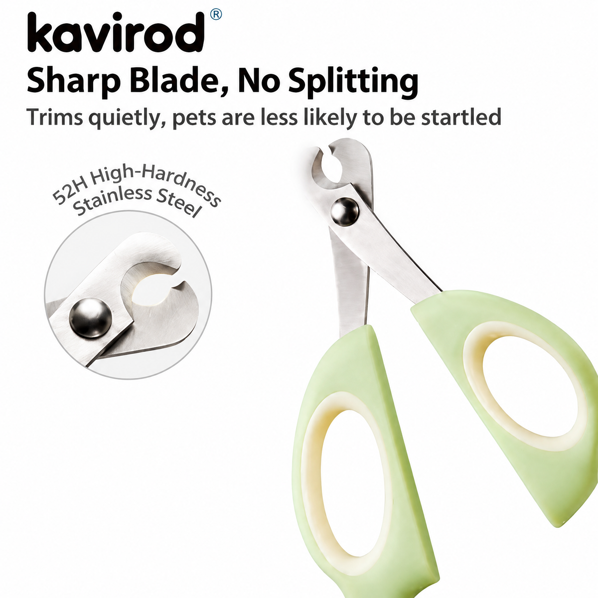 Little Snip Cat Nail Clippers, Small Pet Claw Trimmer with Curved Stainless Steel Blades