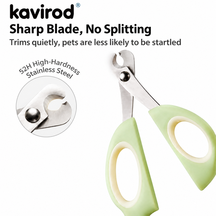 Little Snip Cat Nail Clippers, Small Pet Claw Trimmer with Curved Stainless Steel Blades