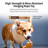 Ginger Chew Rubber Dog Chew Toy, Gingerbread-Shaped Textured Toy with Rope