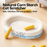 Curl & Scratch Round Cat Scratcher Bed, Corrugated Cardboard Lounge for Indoor Cats