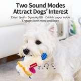 Crinkle Critter Plush Dog Toy, Squeaky Crinkle Animal Toy for Interactive Play