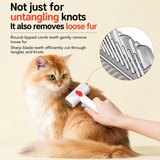 Coat Keeper Pet Dematting Comb, Detangling Grooming Brush with Hair Release Button