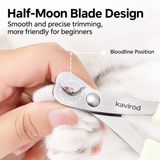 Little Snip Cat Nail Clippers, Small Pet Claw Trimmer with Curved Stainless Steel Blades