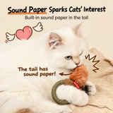 Silvervine Scout Cat Chew Toy, Matatabi Ring with Plush Animal and Crinkle Tail