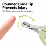 Little Snip Cat Nail Clippers, Small Pet Claw Trimmer with Curved Stainless Steel Blades