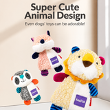 Crinkle Critter Plush Dog Toy, Squeaky Crinkle Animal Toy for Interactive Play